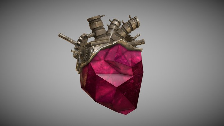Crystal Golem Heart 3D Model