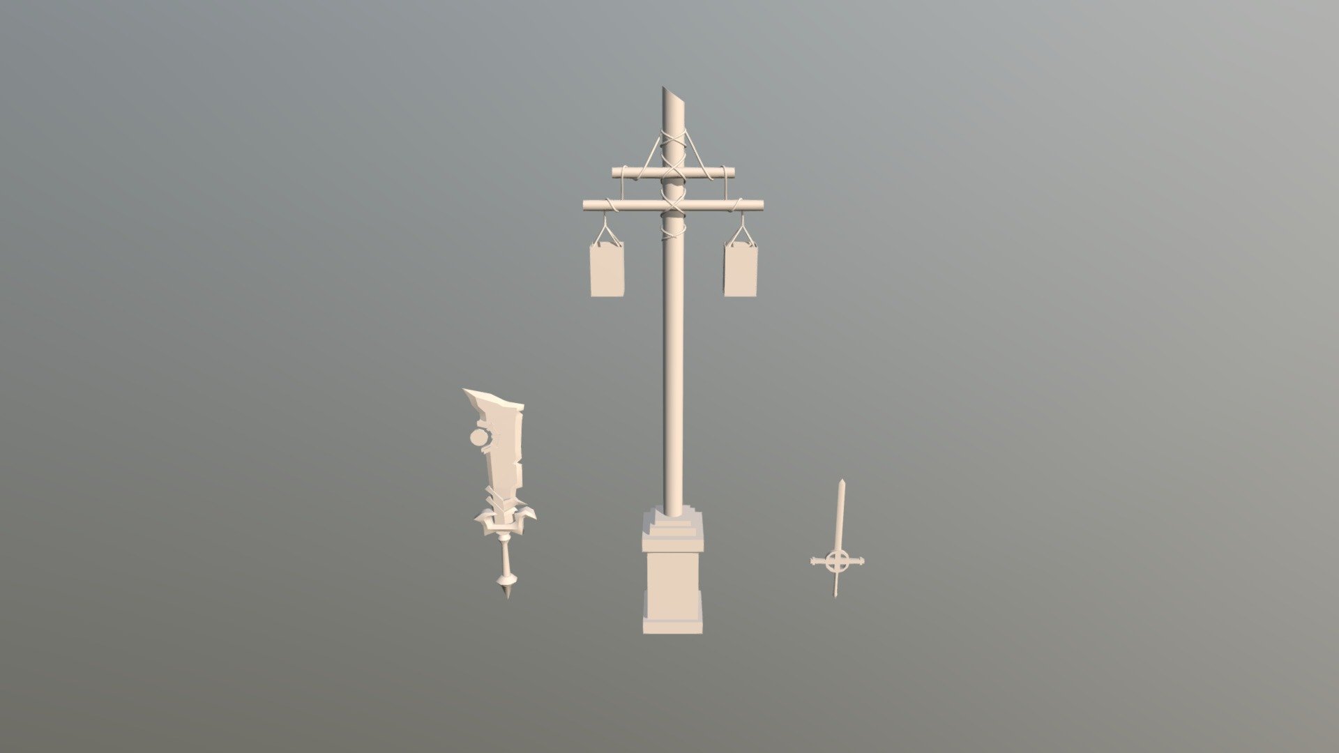 Three low poly