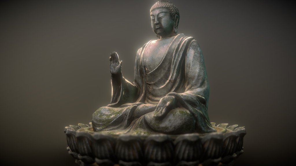 The Buddha statue in a mountain