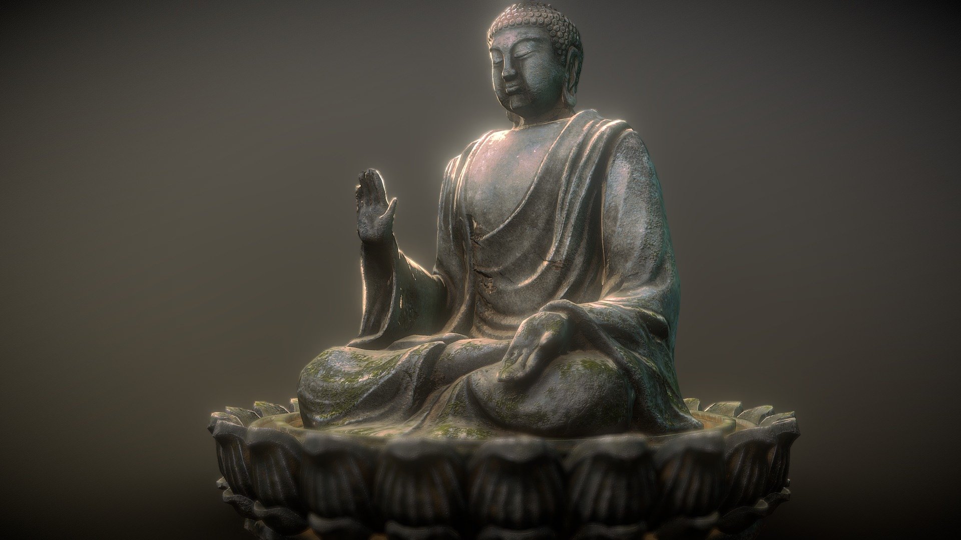 The Buddha Statue In A Mountain - Download Free 3D Model By Ashskag  (@Ashskag) [53D144D]
