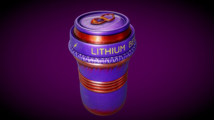 Can-less Lithium beer 3D Model