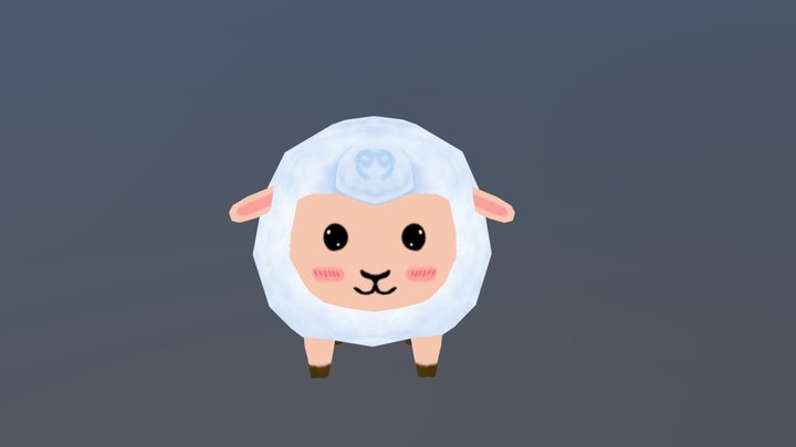 Sheep Lowpoly animation 3D Model