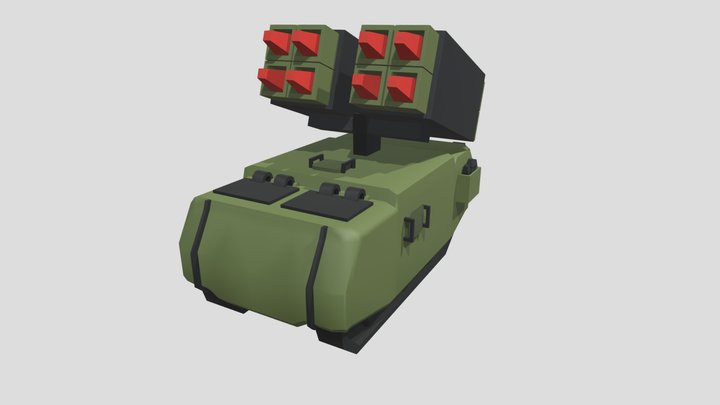 Squar-Rocket-Tank 3D Model