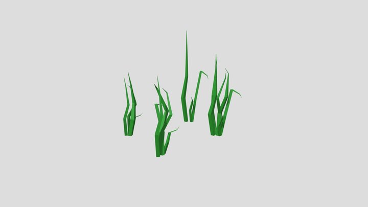 Low Poly Grass Pack – Free 3D Model STL