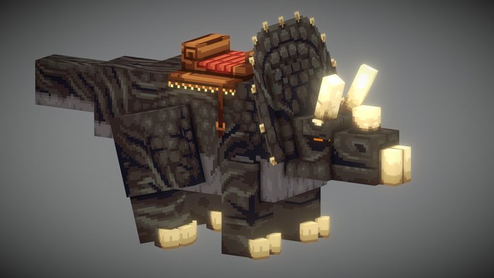 Blockbench  Triceratops 3D Model