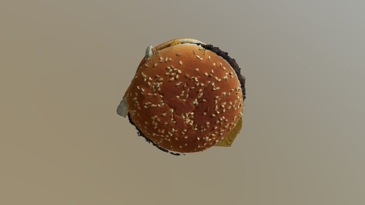 Quarter Pounder With Cheese OBJ File 3D Model