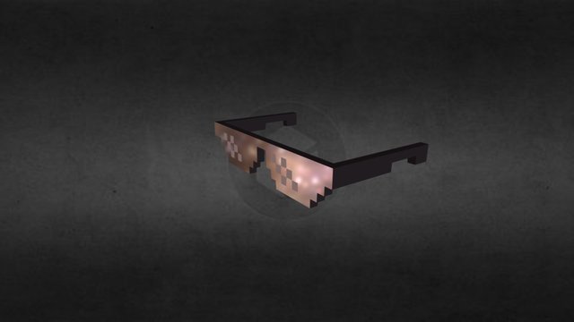 Pixel Art/Voxel Art (Deal With It Glasses) 3D Model