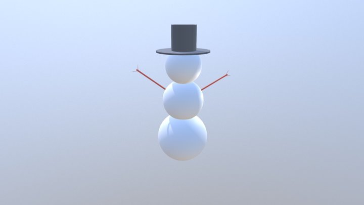 Snow Man 3D Model