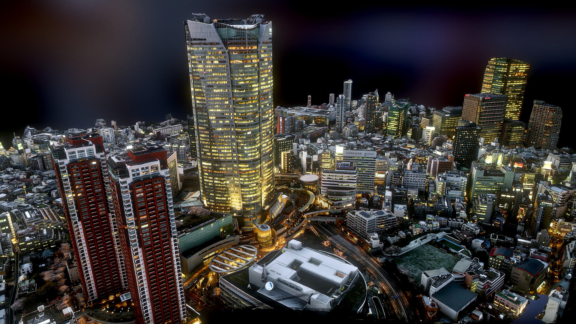 Osaka downtown - Download Free 3D model by matousekfoto (@matousekfoto