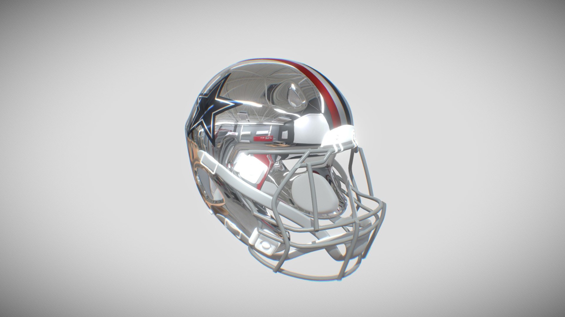 New England Patriots Football Helmet 3D model