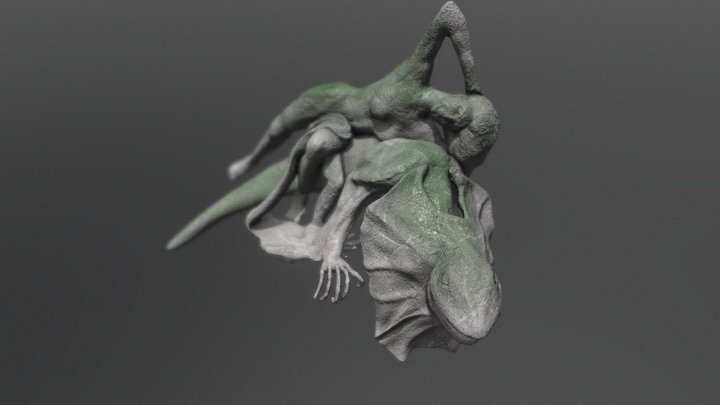 Lizard statue 3D Model