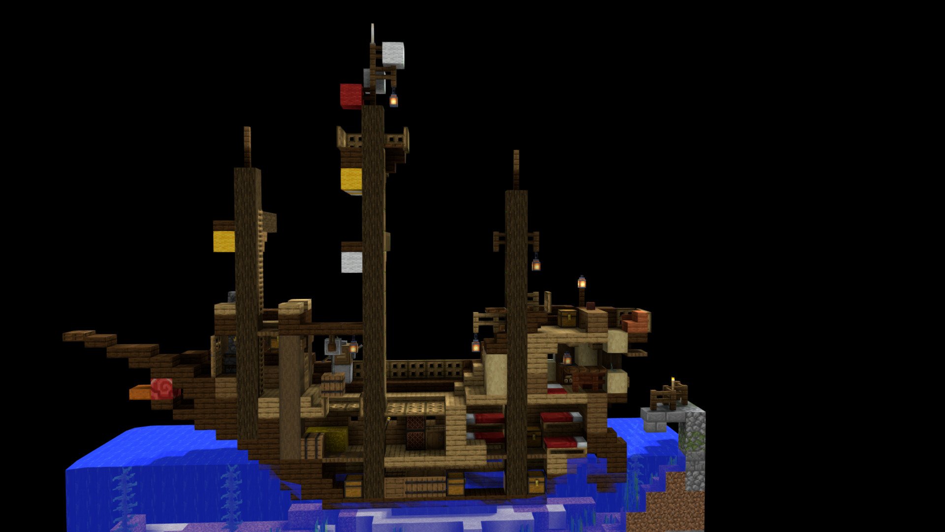 Cut of the ship "l'hirondelle Baroise"