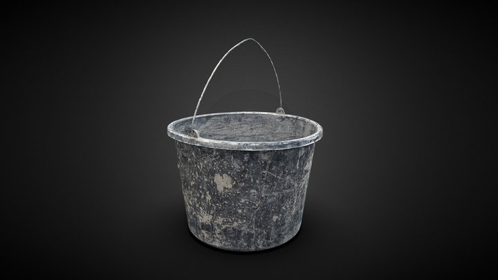 Pail Bucket Plastic 3D Scan