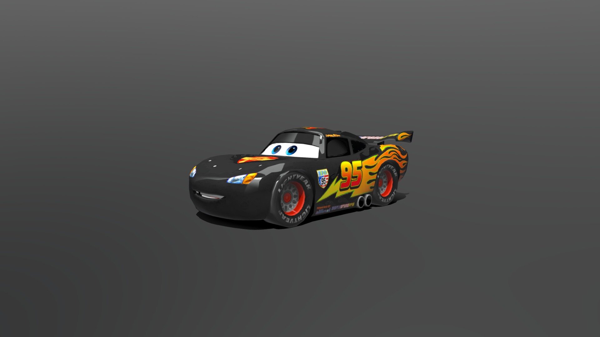 Cars Fast As Lightning - McQueen Cars 2 Black - Download Free 3D model ...