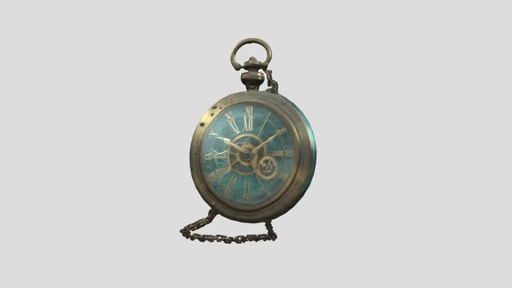 19th century ornate pocket watch 3D Model