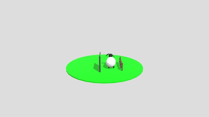 Sheep hoppping 3D Model