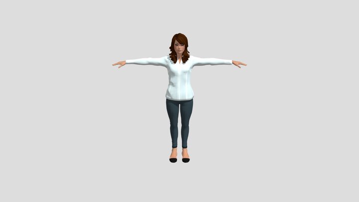 Female civilian v1 3D Model