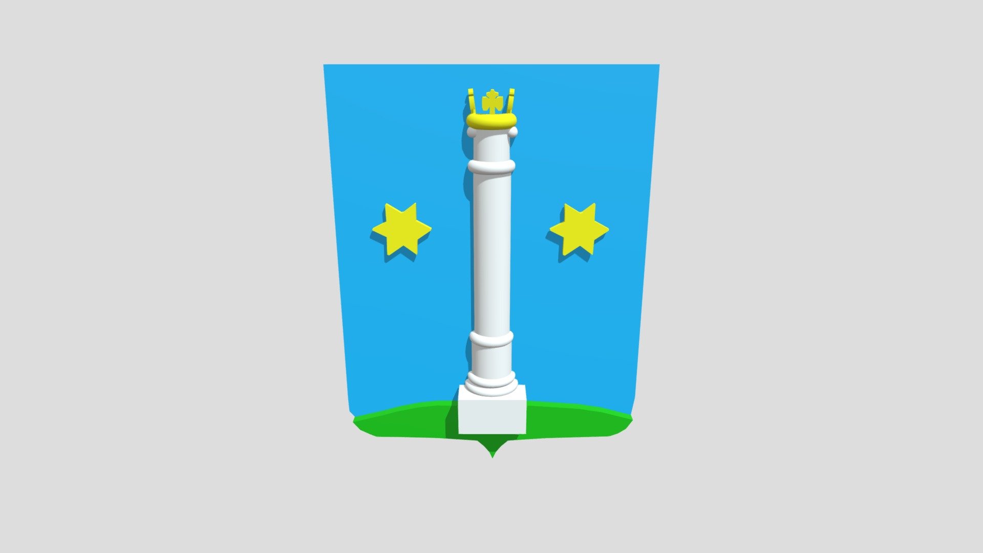 Герб города Коломна в стиле 3D lowpoly - 3D model by kolomna3d-acad04 ...