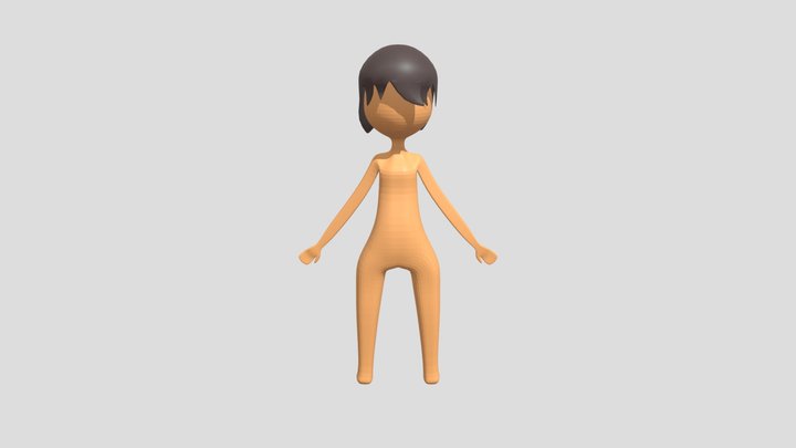 Female Figure Type B PSX Base 3D Model