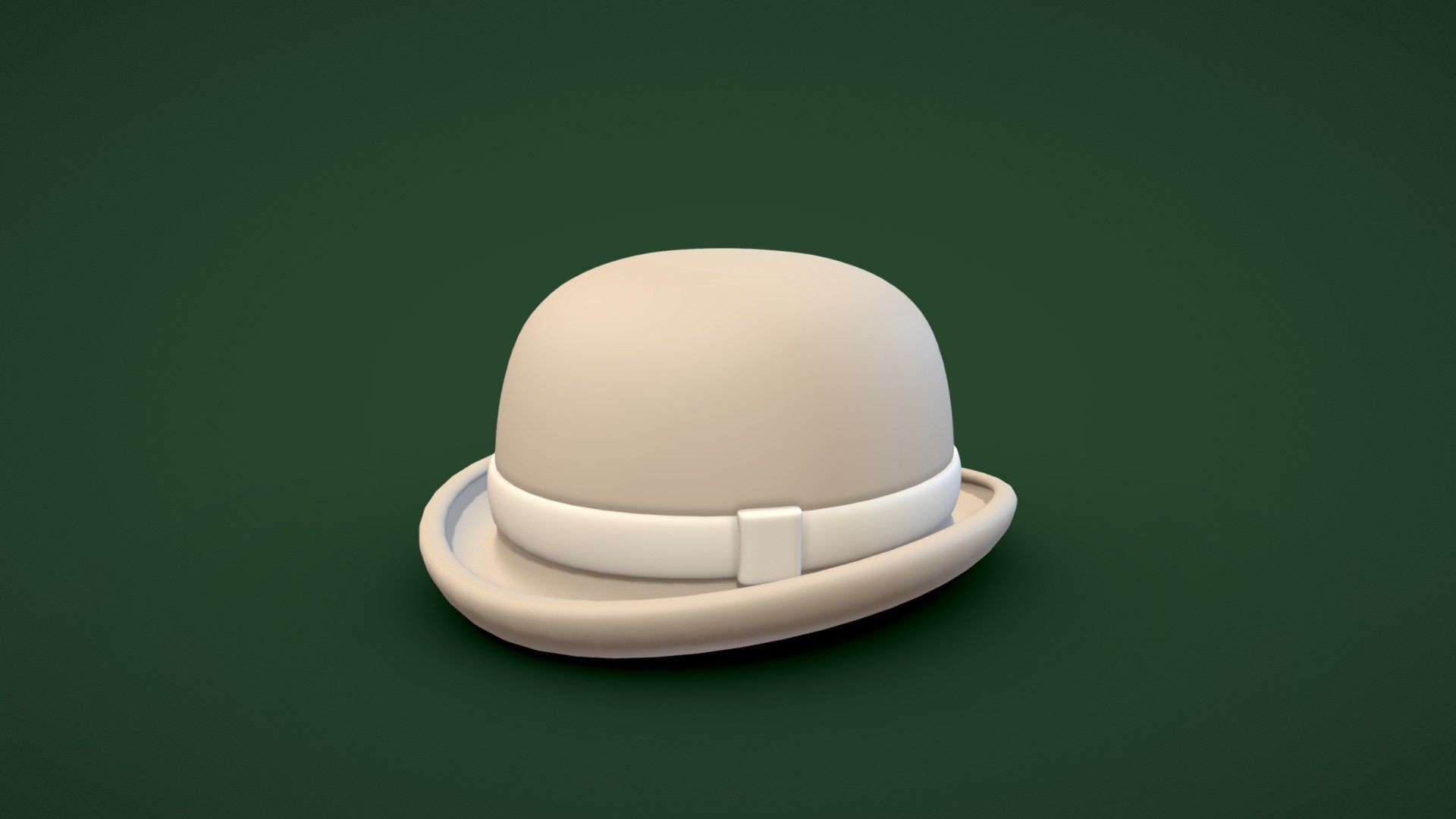 Beige Bowler English Hat 3D - Buy Royalty Free 3D model by tkkjee ...