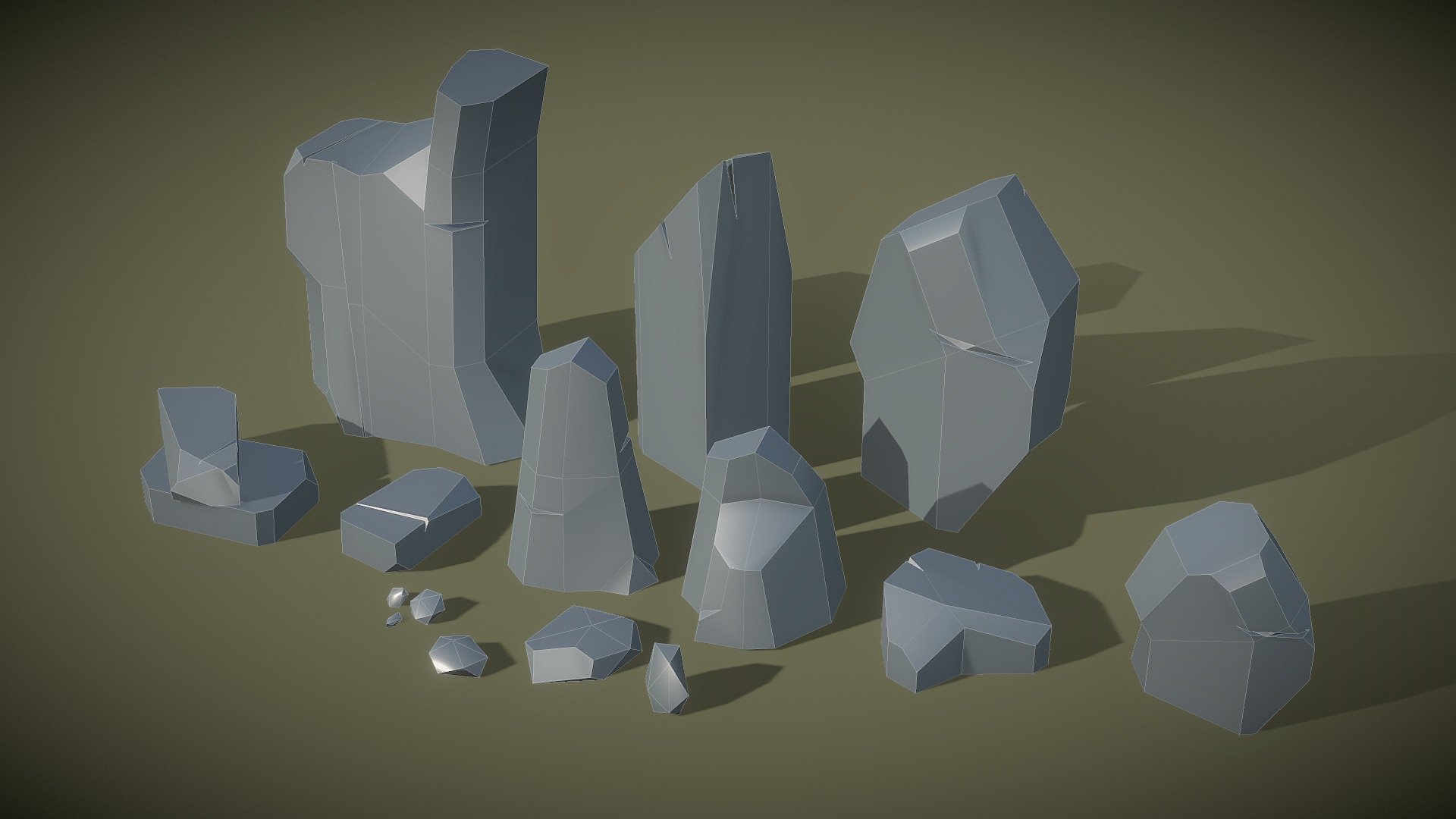 Lowpoly simple rocks - Buy Royalty Free 3D model by tamminen [53f3215 ...