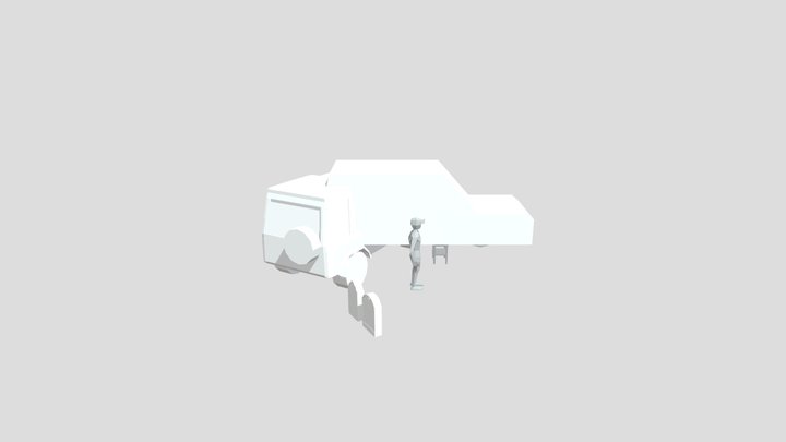 Forest Loner Grieving [5 props] 3D Model