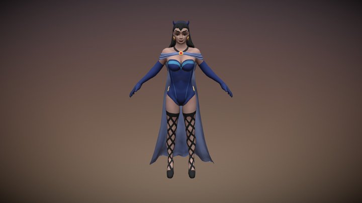 DC Bombshells Raven 3D Model