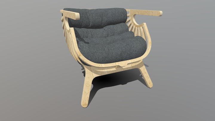 Branca Shell Chair 3D Model