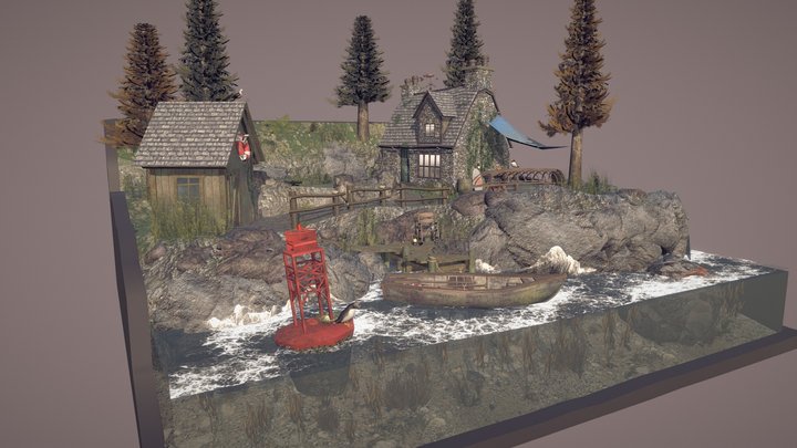 DAE Diorama - BY THE OCEAN 3D Model