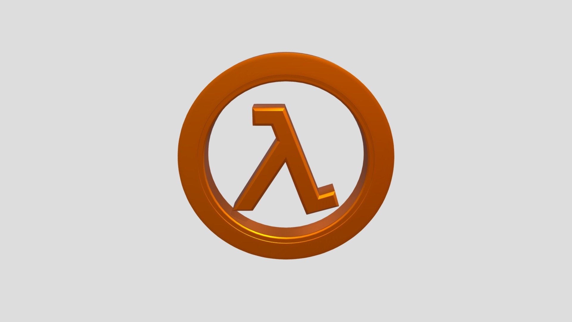 Half Life Logo - 3D model by Tim Golton (@teejee) [53f841b] - Sketchfab
