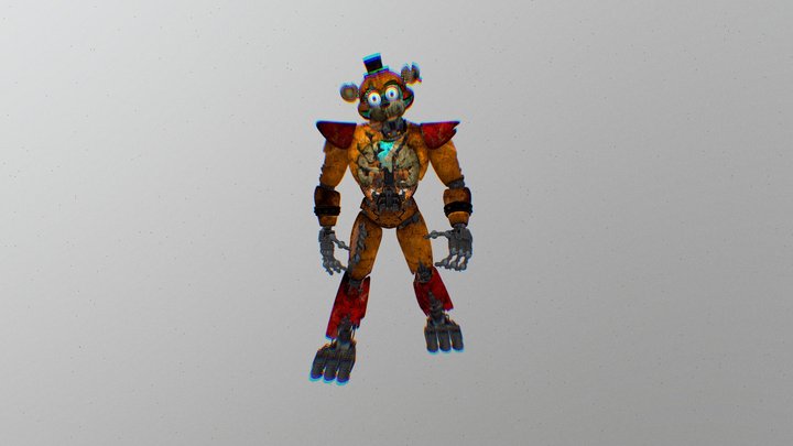 Shattered Glamrock Freddy 3D Model