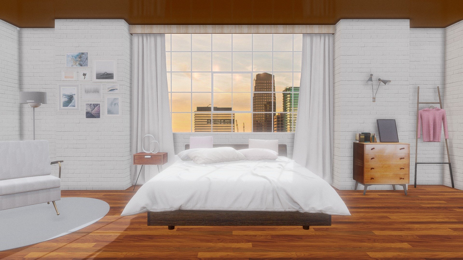 Bedroom Buy Royalty Free 3d Model By Okotaru Loaferspore [53f921b