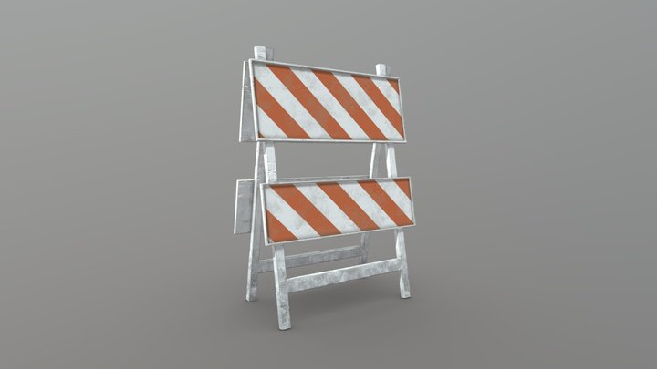 Traffic Barrier 3D Model