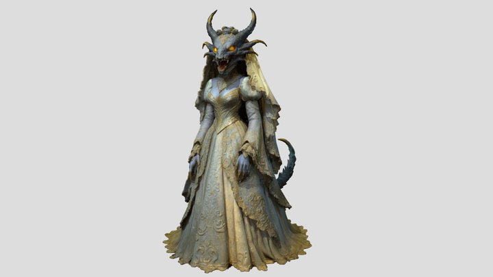 Virexian Emberlace Shroud - wedding dress – Gratis 3D-model STL