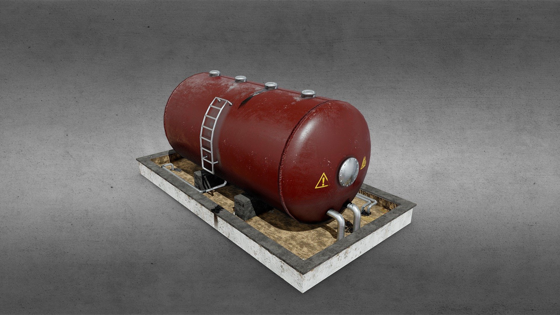 Industrial Tank ( Low-poly, PBR, Game Ready) - Buy Royalty Free 3D ...