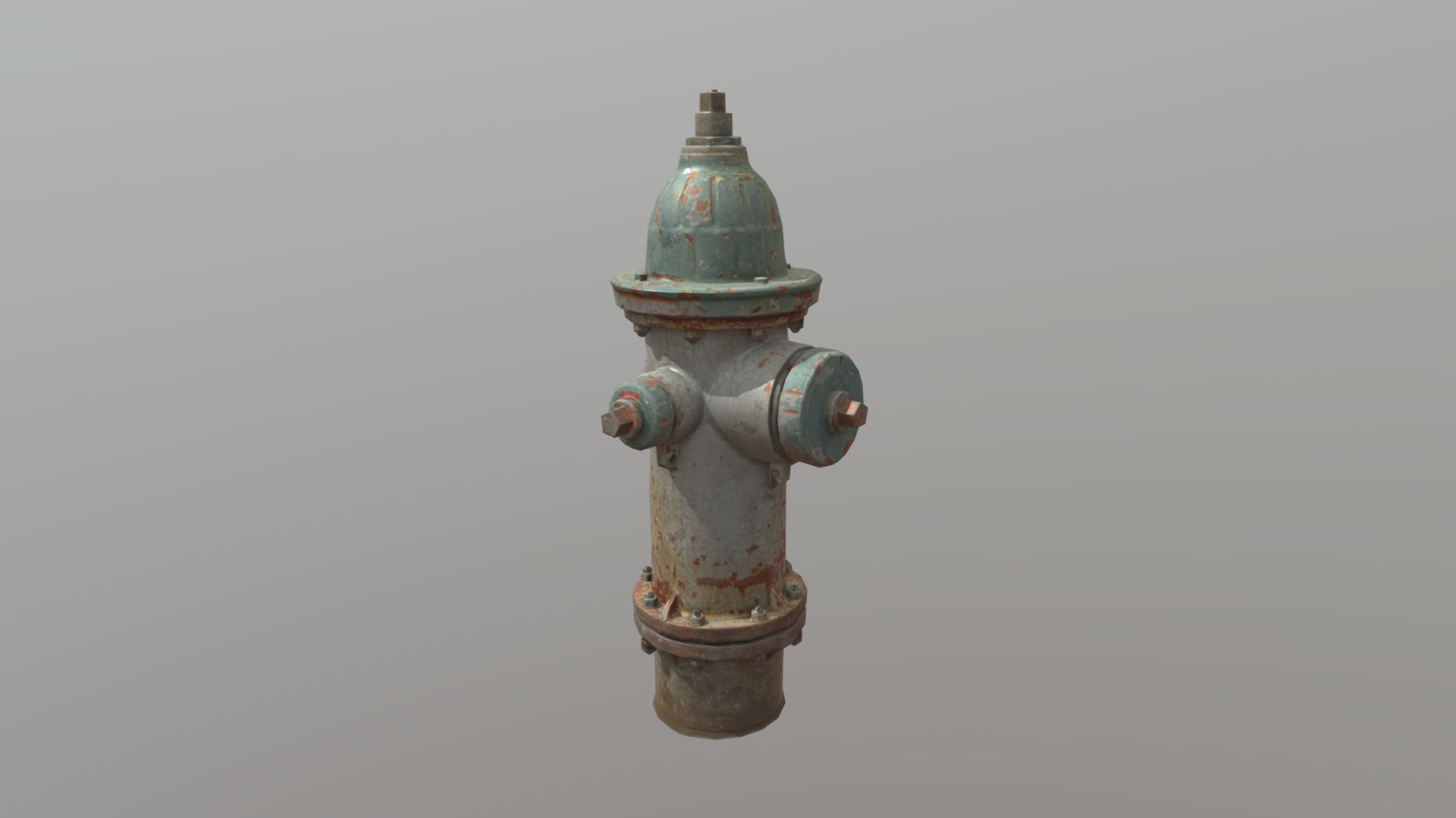 3D model Fire Hydrant 3D Scan (Game Ready) - This is a 3D model of the Fire Hydrant 3D Scan (Game Ready). The 3D model is about a fire hydrant with a green top.