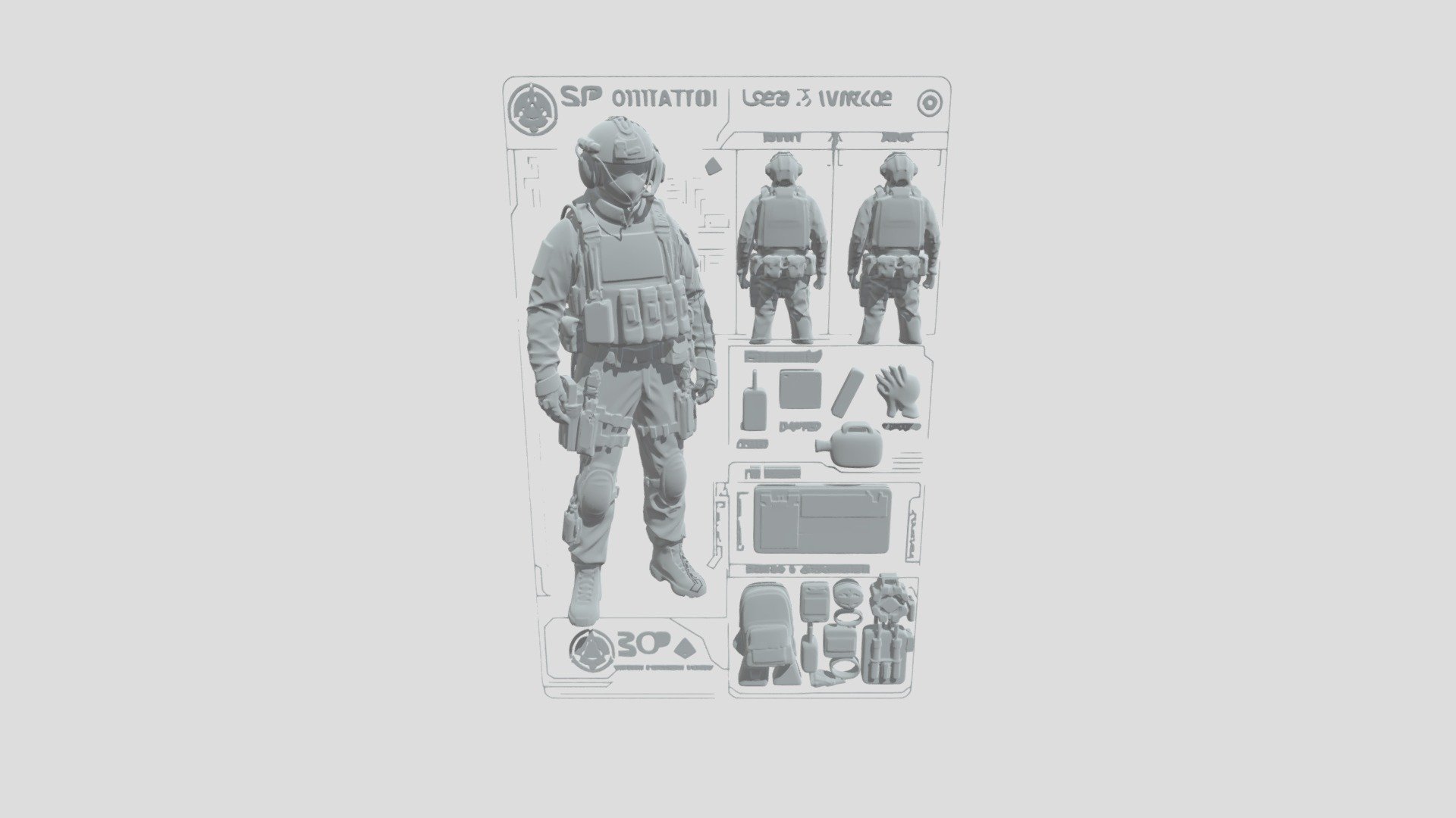 SCP Foundation Level 2/3 Worker Gear - 3D model by Qalx_ [53fd320 ...