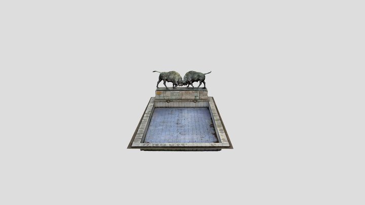 Борющиеся зубры/Kämpfende Wisente 3D Model