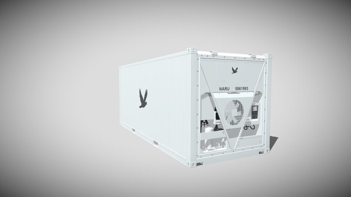 20ft Refrigerated Shipping Container 3D Model