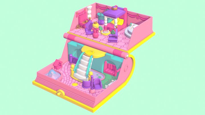 1995 Polly Pocket Princess Palace 3D Model