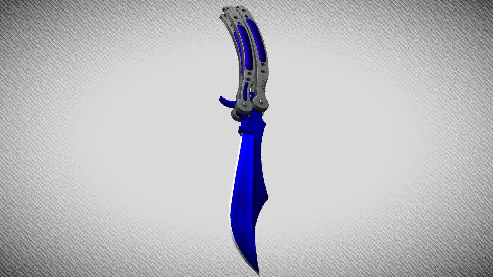 Butterfly Knife - Royalty 3D model by P7PO (@PiPo07) [53fee6d]