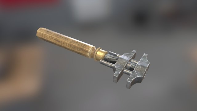 Parallel-Jaw Wrench 3D Model