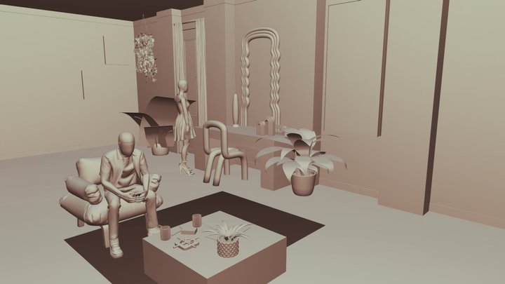 Album Cover 3D 3D Model