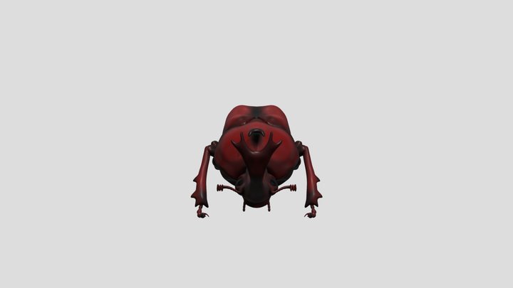 Japanese Horned Beetle 3D Model