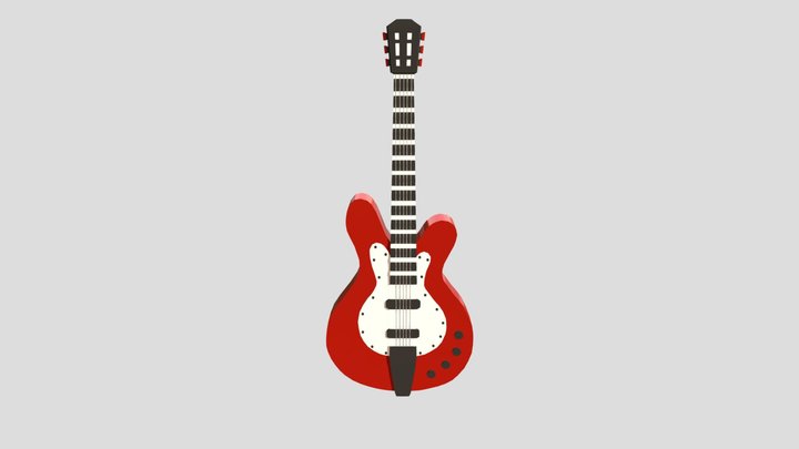 Retro Guitar 3D Model