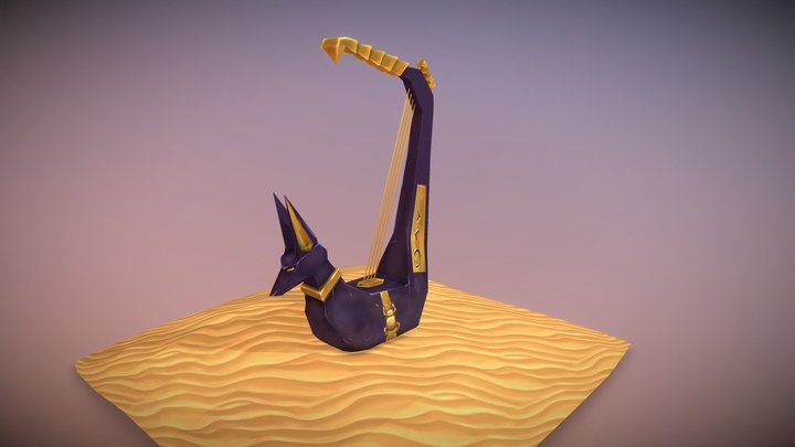 Fan art concept for an Egyptian Harp (warcraft) 3D Model