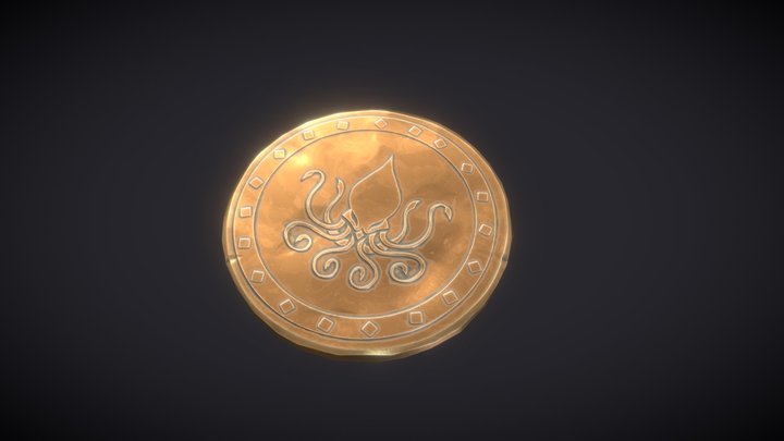 Kraken Coin 3D Model