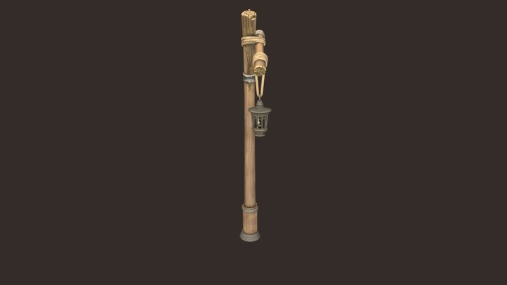 Stylized Streetlight 3D Model