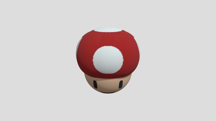 Cabeça Toad Super Mario 3D Model