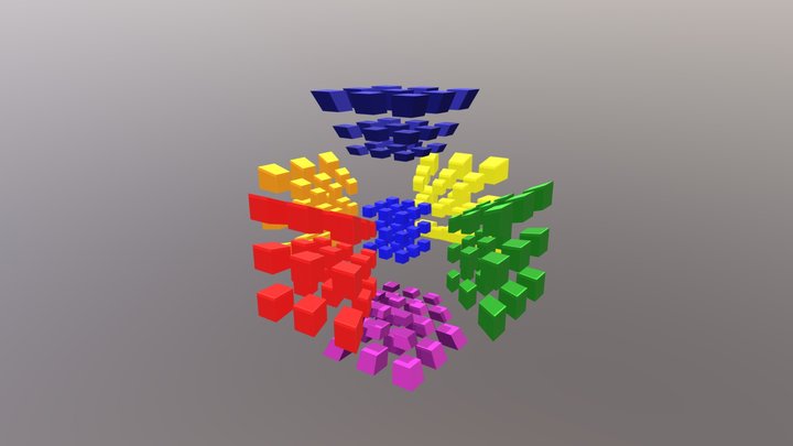 4D Rubik's Cube 3D Model